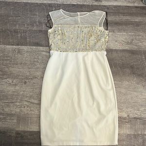 Vince Camuto White Dress with Sequins